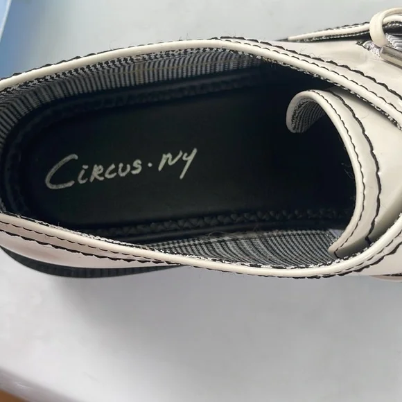 Sam Edelman NWOT Circus NY Womens White Retro Style Chunky Adj. Strap Loafer 9.5 - Picture 8 of 8
